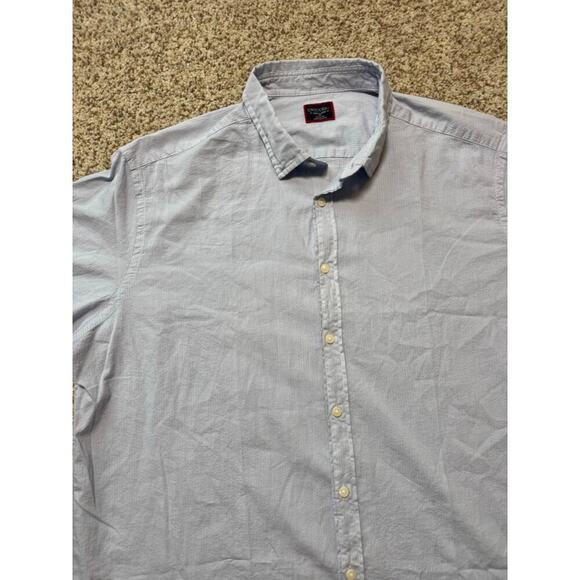 UNTUCKIt short Sleeve button down shirt, XXXLT; Gray cotton weave - Picture 6 of 9